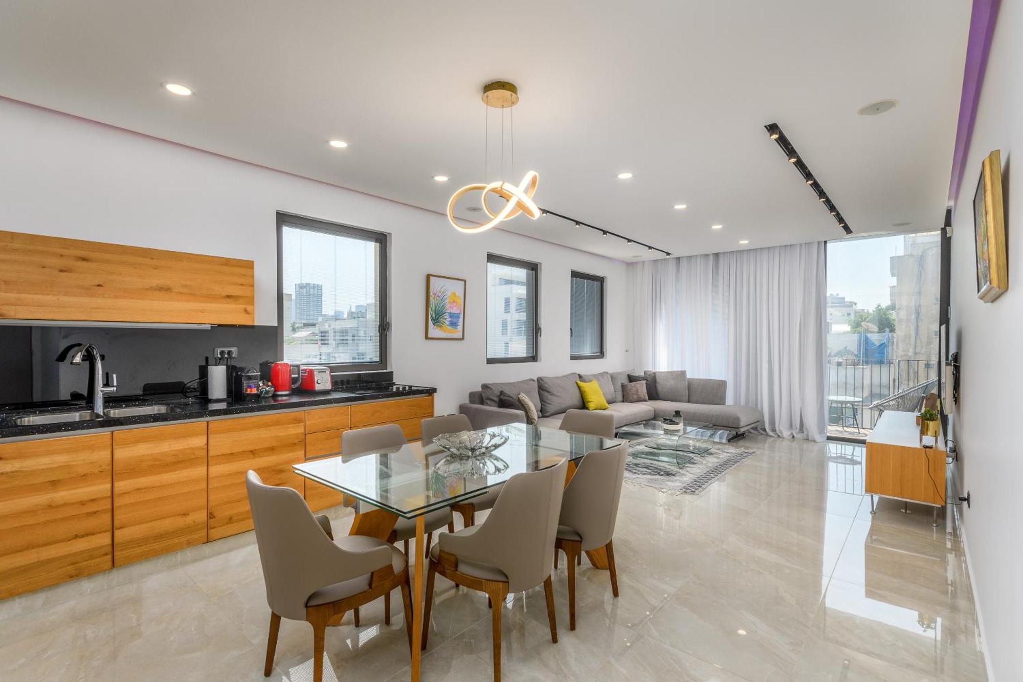 Luxury 2Bdrm Balcony & Parking Close To The Beach Tel Aviv Buitenkant foto
